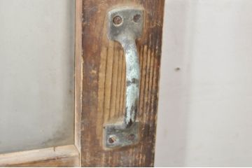 アンティーク建具　どこか懐かしさを感じるガラスドア1枚(扉、ガラス戸)(R-077426)
