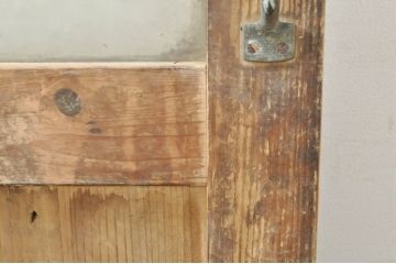 アンティーク建具　どこか懐かしさを感じるガラスドア1枚(扉、ガラス戸)(R-077426)