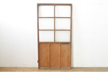 アンティーク建具　どこか懐かしさを感じるガラスドア1枚(扉、ガラス戸)(R-077427)