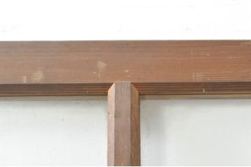 アンティーク建具　どこか懐かしさを感じるガラスドア1枚(扉、ガラス戸)(R-077427)