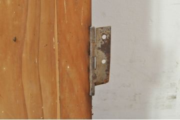 アンティーク建具　どこか懐かしさを感じるガラスドア1枚(扉、ガラス戸)(R-077427)