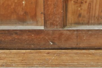 アンティーク建具　どこか懐かしさを感じるガラスドア1枚(扉、ガラス戸)(R-077427)