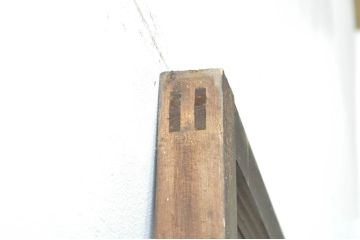 アンティーク建具　どこか懐かしさを感じるガラスドア1枚(扉、ガラス戸)(R-077427)