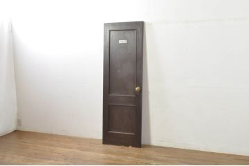 ビンテージ建具　『TOILET』プレート付き合板ドア1枚(木製扉、ヴィンテージ)(R-077428)