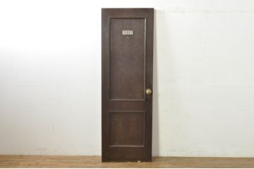 ビンテージ建具　『TOILET』プレート付き合板ドア1枚(木製扉、ヴィンテージ)(R-077428)