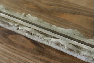 フランスアンティーク　特大　カービングフレーム　ペイント　ロココ調の細やかで豪華な彫刻が美しいウォールミラー(壁掛け鏡、姿見、店舗什器)(R-077431)