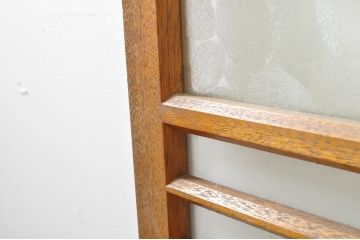 アンティーク建具　レトロな空間を演出するガラス戸2枚セット(引き戸)(R-077433)