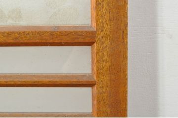 アンティーク建具　レトロな空間を演出するガラス戸2枚セット(引き戸)(R-077433)
