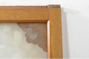アンティーク建具　レトロな空間を演出するガラス戸2枚セット(引き戸)(R-077433)