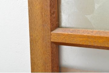 アンティーク建具　レトロな空間を演出するガラス戸2枚セット(引き戸)(R-077433)