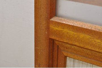 アンティーク建具　レトロな空間を演出するガラス戸2枚セット(引き戸)(R-077433)