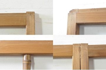 アンティーク建具　涼しげな和の空間を演出する夏戸2枚セット(引き戸、簾戸、簀戸、葭戸、すど、夏障子)(R-077434)