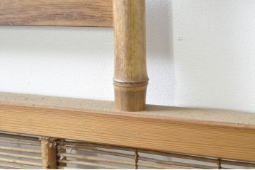アンティーク建具　涼しげな和の空間を演出する夏戸2枚セット(引き戸、簾戸、簀戸、葭戸、すど、夏障子)(R-077434)