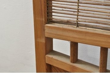 アンティーク建具　涼しげな和の空間を演出する夏戸2枚セット(引き戸、簾戸、簀戸、葭戸、すど、夏障子)(R-077434)