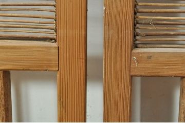 アンティーク建具　涼しげな和の空間を演出する夏戸2枚セット(引き戸、簾戸、簀戸、葭戸、すど、夏障子)(R-077434)