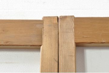 アンティーク建具　涼しげな和の空間を演出する夏戸2枚セット(引き戸、簾戸、簀戸、葭戸、すど、夏障子)(R-077434)