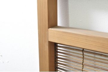 アンティーク建具　涼しげな和の空間を演出する夏戸2枚セット(引き戸、簾戸、簀戸、葭戸、すど、夏障子)(R-077434)
