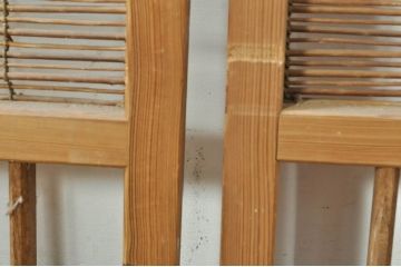アンティーク建具　涼しげな和の空間を演出する夏戸2枚セット(引き戸、簾戸、簀戸、葭戸、すど、夏障子)(R-077434)
