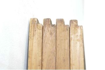 アンティーク建具　波千鳥がアクセントの幅狭夏戸4枚セット(引き戸、簾戸、簀戸、葭戸、すど、夏障子)(R-077435)