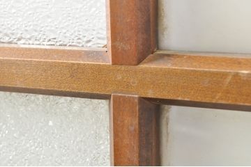 アンティーク建具　どこか懐かしさを感じるドア1枚(ガラス扉、木製扉)(R-077436)