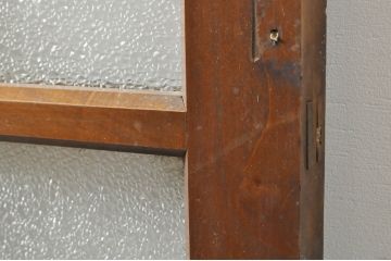 アンティーク建具　どこか懐かしさを感じるドア1枚(ガラス扉、木製扉)(R-077436)