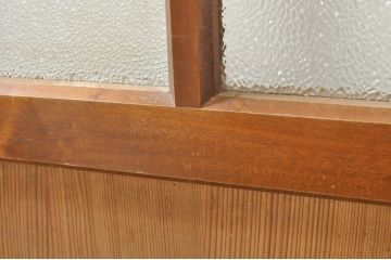 アンティーク建具　どこか懐かしさを感じるドア1枚(ガラス扉、木製扉)(R-077436)