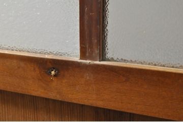 アンティーク建具　どこか懐かしさを感じるドア1枚(ガラス扉、木製扉)(R-077436)