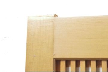 中古　上品な和空間を演出してくれる裏障子付き格子戸4枚セット(建具、引き戸、ガラス帯戸、障子戸)(R-077438)