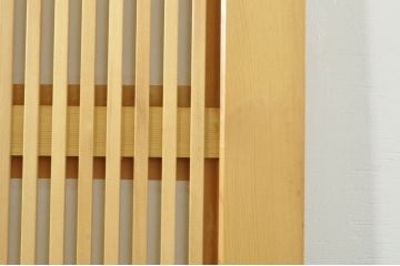 中古　上品な和空間を演出してくれる裏障子付き格子戸4枚セット(建具、引き戸、ガラス帯戸、障子戸)(R-077438)