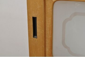 中古　上品な和空間を演出してくれる裏障子付き格子戸4枚セット(建具、引き戸、ガラス帯戸、障子戸)(R-077438)