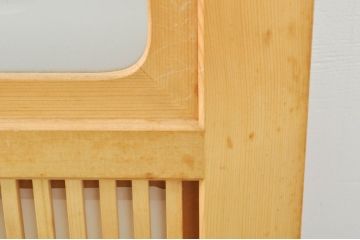 中古　上品な和空間を演出してくれる裏障子付き格子戸4枚セット(建具、引き戸、ガラス帯戸、障子戸)(R-077438)