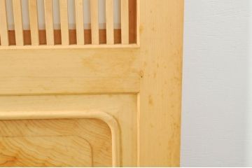 中古　上品な和空間を演出してくれる裏障子付き格子戸4枚セット(建具、引き戸、ガラス帯戸、障子戸)(R-077438)