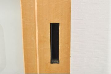 中古　上品な和空間を演出してくれる裏障子付き格子戸4枚セット(建具、引き戸、ガラス帯戸、障子戸)(R-077438)