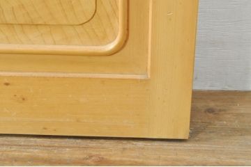 中古　和の雰囲気が魅力的な格子入りのガラス戸2枚セット(建具、引き戸、格子戸)(R-077439)