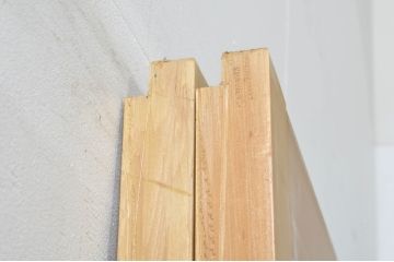 中古　和の雰囲気が魅力的な格子入りのガラス戸2枚セット(建具、引き戸、格子戸)(R-077439)