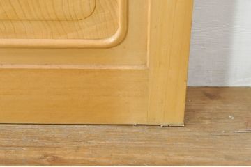 中古　和の雰囲気が魅力的な格子入りのガラス戸2枚セット(建具、引き戸、格子戸)(R-077440)