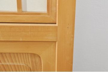 中古　和の空間づくりにおすすめの擦り上げ障子戸4枚セット(建具、擦上障子戸、雪見障子戸、引き戸)(R-077441)