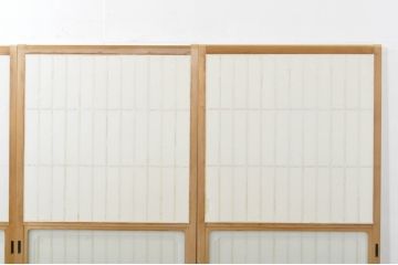 中古　和の空間づくりにおすすめの擦り上げ障子戸4枚セット(建具、擦上障子戸、雪見障子戸、引き戸)(R-077441)