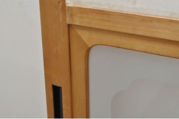 中古　和の空間づくりにおすすめの擦り上げ障子戸4枚セット(建具、擦上障子戸、雪見障子戸、引き戸)(R-077441)