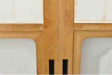 中古　和の空間づくりにおすすめの擦り上げ障子戸4枚セット(建具、擦上障子戸、雪見障子戸、引き戸)(R-077441)