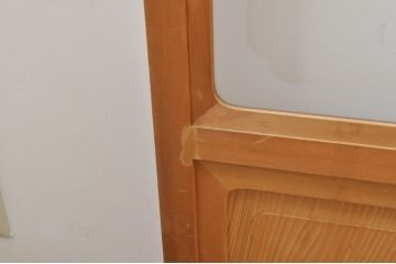 中古　和の空間づくりにおすすめの擦り上げ障子戸4枚セット(建具、擦上障子戸、雪見障子戸、引き戸)(R-077441)