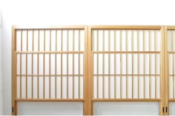 中古　和の空間づくりにおすすめの擦り上げ障子戸4枚セット(建具、擦上障子戸、雪見障子戸、引き戸)(R-077442)