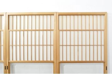 中古　和の空間づくりにおすすめの擦り上げ障子戸4枚セット(建具、擦上障子戸、雪見障子戸、引き戸)(R-077442)