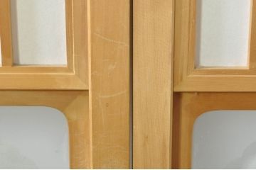 中古　和の空間づくりにおすすめの擦り上げ障子戸4枚セット(建具、擦上障子戸、雪見障子戸、引き戸)(R-077442)