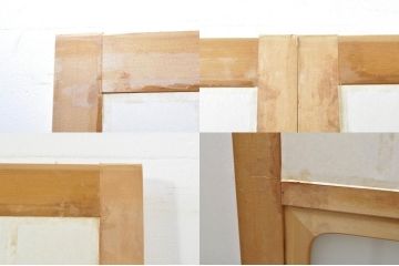 中古　和の空間づくりにおすすめの擦り上げ障子戸4枚セット(建具、擦上障子戸、雪見障子戸、引き戸)(R-077442)