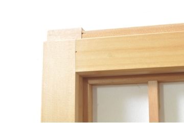 中古　和の空間づくりにおすすめの擦り上げ障子戸2枚セット(建具、擦上障子戸、雪見障子戸、引き戸)(R-077443)