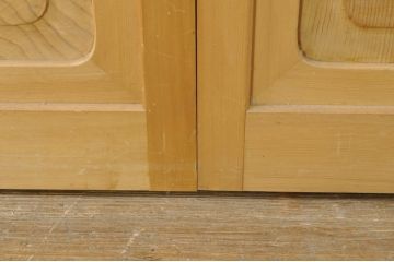 中古　和の空間づくりにおすすめの擦り上げ障子戸2枚セット(建具、擦上障子戸、雪見障子戸、引き戸)(R-077443)
