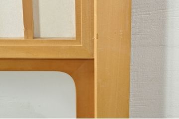 中古　和の空間づくりにおすすめの擦り上げ障子戸2枚セット(建具、擦上障子戸、雪見障子戸、引き戸)(R-077443)