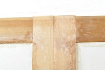 中古　和の空間づくりにおすすめの擦り上げ障子戸2枚セット(建具、擦上障子戸、雪見障子戸、引き戸)(R-077443)