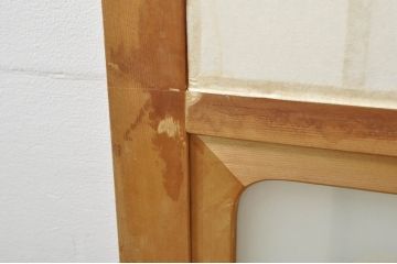 中古　和の空間づくりにおすすめの擦り上げ障子戸2枚セット(建具、擦上障子戸、雪見障子戸、引き戸)(R-077443)